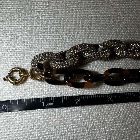 J. Crew Pavé & Tortoise Double-Link Bracelet - Picture 7 of 8